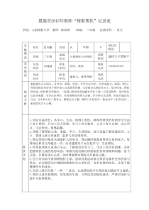 张刘鑫精准帮扶记录表