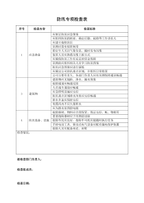 防汛专项检查表