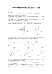 中考数学压轴题真题分类汇编三角形