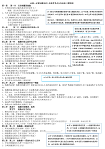 生物必修一必背问题及近5年全国卷高考考点分析