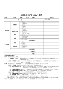 功能独立性评定(FIM)量表