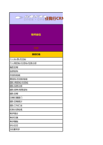 任我行CRM功能表