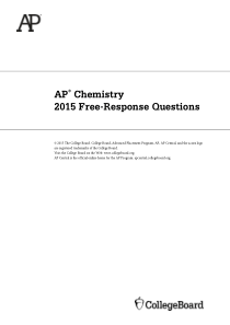 【最新!】AP化学真题2015