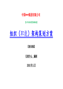 房地产开发集团公司组织架构策划方案AA