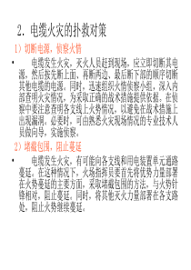 2．电缆火灾的扑救对策