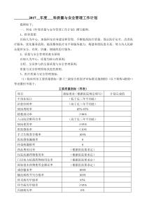 科室医疗质量与安全管理工作计划模板.