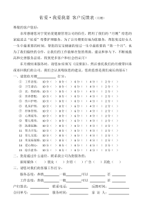 月嫂客户反馈表(1)