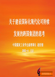 关于建设国际化现代化可持续发展的跨国集团的思考(1)