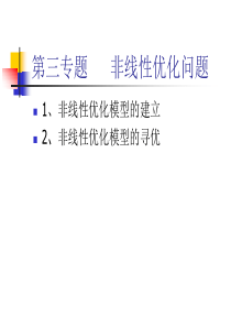 非线性优化问题