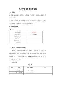 房地产项目投资分析报告