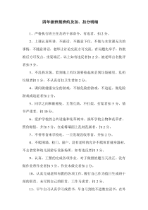 四年级班规及加扣分细则