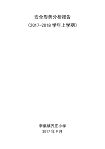 安全形势分析报告