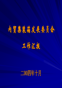 内贸集装箱发展委员会工作汇报