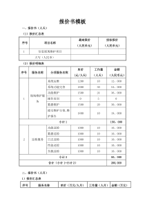 报价书(人天、人月、软件)-模板