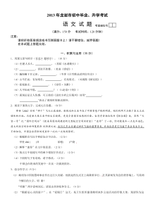 2013年福建省龙岩市中考语文试题及答案