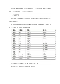 电阻的识别与检测