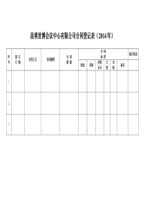 公司合同登记表