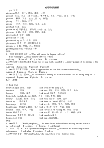 中考英语-动词短语总结