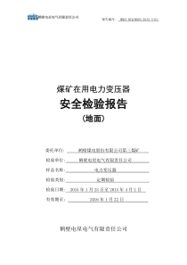 3电力变压器检验报告(地面)