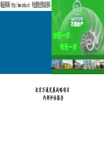 北京万通发展战略项目内部评估报告(PPT60)