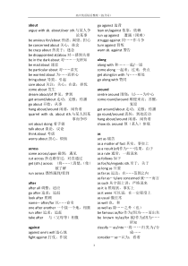 高中英语短语整理(按介词)