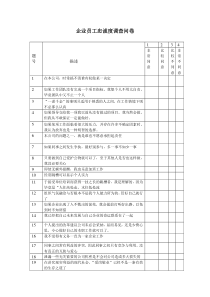 企业员工忠诚度调查问卷