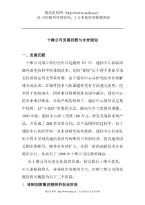 十维公司发展历程与未来规划