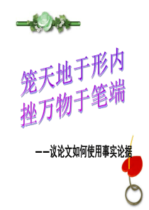 议论文如何使用论据(上课用16g对症1)