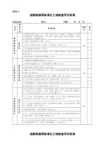 49成都铁路局标准化工地检查评分