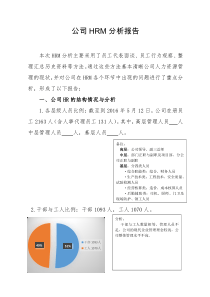 公司人力资源状况分析报告