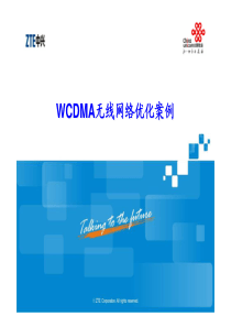 【中兴总工巡讲】WCDMA无线网络优化案例-经典