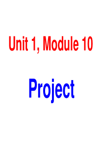 牛津高中英语Unit 1,M10,Project课件