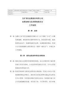 发展战略与投资管理委员会工作细则