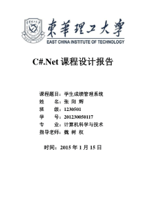 c#.net课程设计