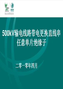 500kV输电线路带电更换直线串任意单片绝缘子