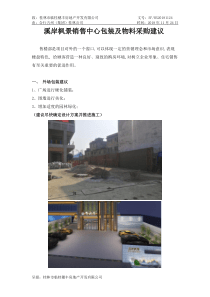 关于某某售楼部包装及物料采购建议