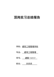 资料员顶岗实习总结报告