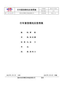 行车事故应急预案