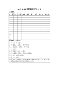 消防栓及灭火器点检记录卡