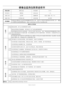 销售部各岗位职责说明书