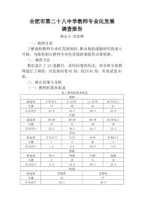 合肥市第二十八中学教师专业化发展