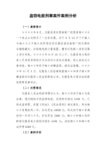 刑事案件典型案例分析