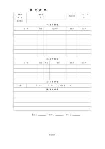 物品移交清单格式