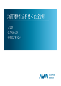 吕紫剑路面预防性养护技术的新发展