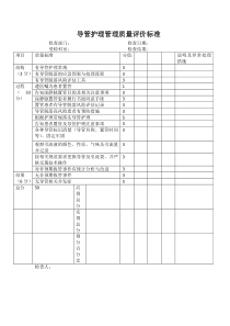 导管护理质量检查表