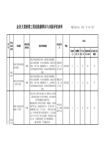 金龙大道桥梁危险源辨识及风险评价表