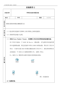 网络设备基本配置实验-实验报告