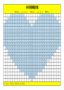 彩色365天存钱心形-钻石计划表