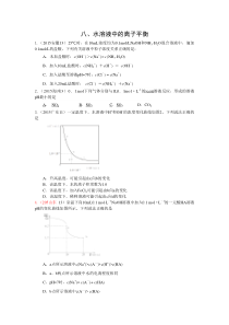 2015高考化学真题物质在水溶液中的行为汇编