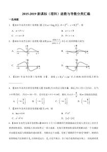 2015-2019函数与导数高考题汇编